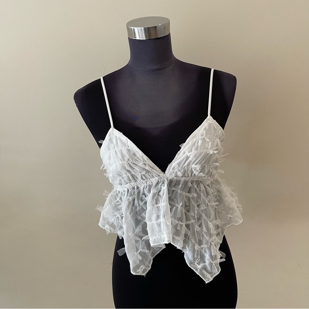 Edikted White Spaghetti Strap Top